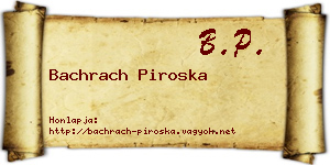 Bachrach Piroska névjegykártya
