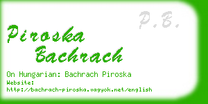piroska bachrach business card